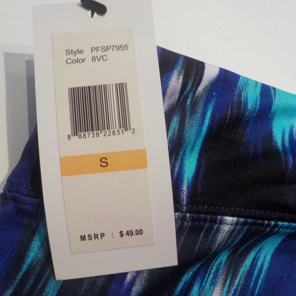 Calvin Klein S NWT Crop Blue Tie Dye Leggings Yoga - Picture 8 of 8